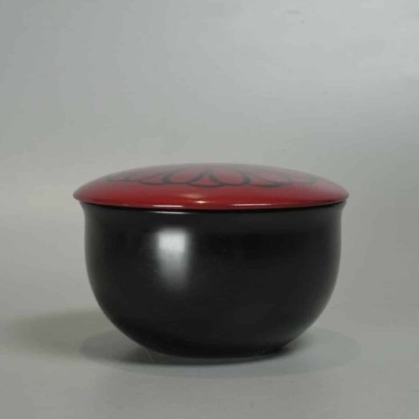 Natsume laque noire avec couvercle interchangeable - Vintage