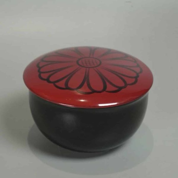 Natsume laque noire avec couvercle interchangeable - Vintage