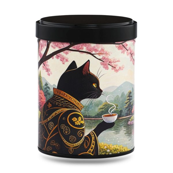 B-238-boite-the-illustree-mugi boîte à thé japonaise empilable 100g illustrée Mugi motif épis de blé dorés avec couvercle noir