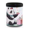 B-241-boite-the-illustree-panda-cha boîte à thé japonaise empilable 100g illustrée Panda Cha motif pandas noirs et blancs au milieu du bambou avec couvercle noir