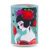 C-209-boite-the-illustree-C-ayaka boîte à thé japonaise traditionnelle 100g illustrée Ayaka motif fleurs pastel et dorures