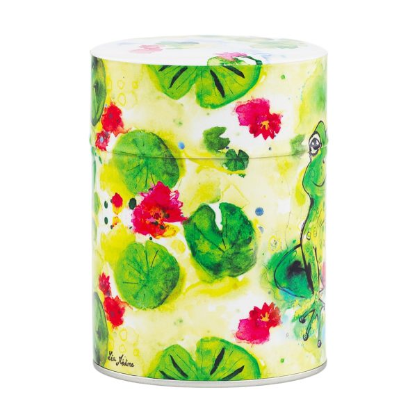 Boîte à thé illustrée traditionnelle – Grenouille Zen