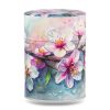 C-212-boite-the-illustree-C-cherry-blossom boîte à thé japonaise traditionnelle 100g illustrée Cherry Blossom motif fleurs de cerisier roses sur fond blanc
