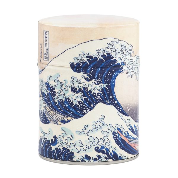 Boîte à thé illustrée traditionnelle – Hokusai