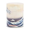 Boîte à thé illustrée traditionnelle – Hokusai