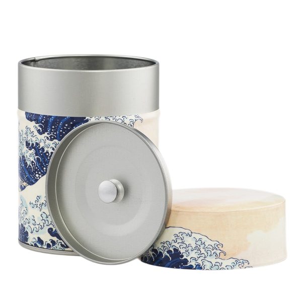 Boîte à thé illustrée traditionnelle – Hokusai