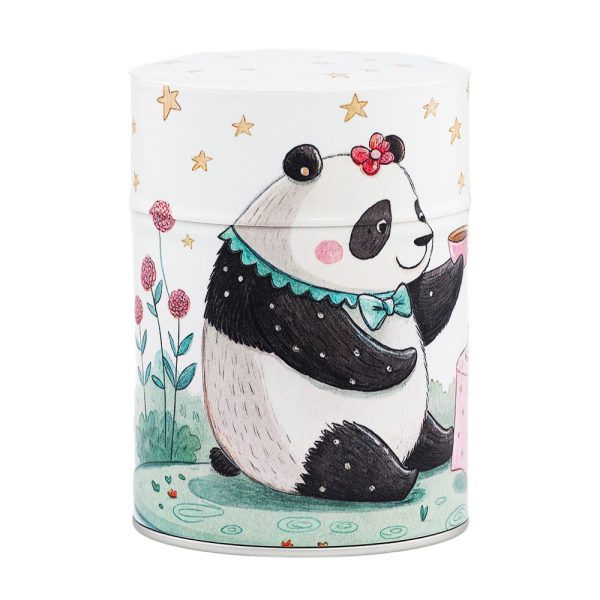 Boîte à thé illustrée traditionnelle – Panda Cha