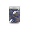 H-004-petite-boite-the-washi-kurotaki-1 boîte à thé Kurotaki 50 g en papier washi bleu marine motif vagues dorées