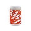 H-006-petite-boite-the-washi-minabe-1 boîte à thé Minabe 50 g washi rouge motif grues blanches, couvercle argenté