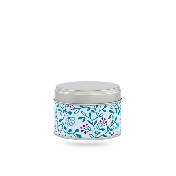 S-226-petite-boite-the-voyage-washi-uchiko boîte à thé Uchiko 20 g voyage washi clair motif fleurs rouges, couvercle argenté