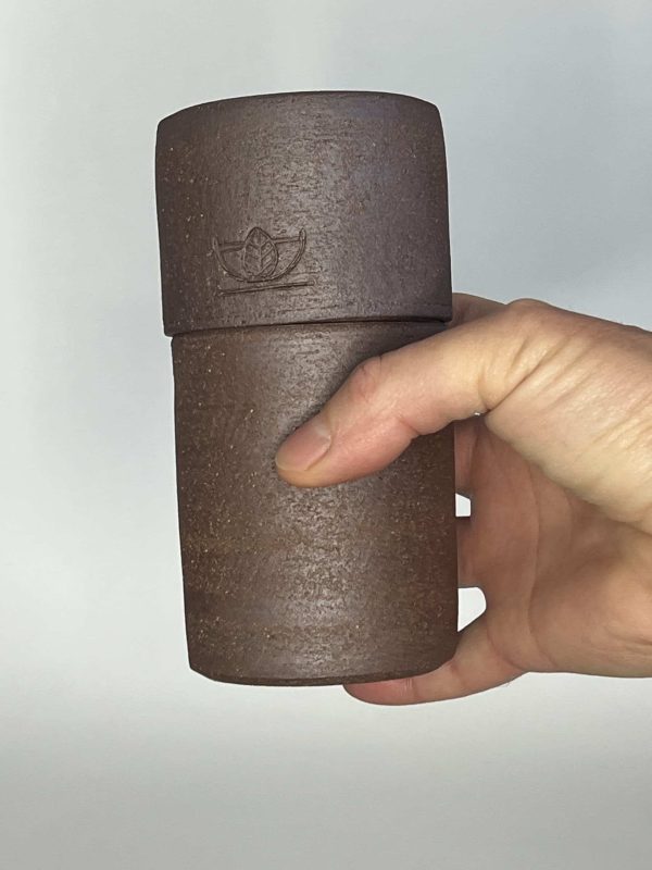 Boite à thé en grés brut