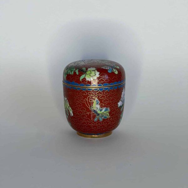 Cloisoné chinois - boite à thé céramique