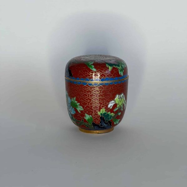 Cloisoné chinois - boite à thé céramique