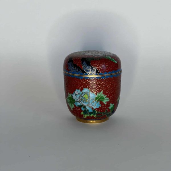 Cloisoné chinois - boite à thé céramique