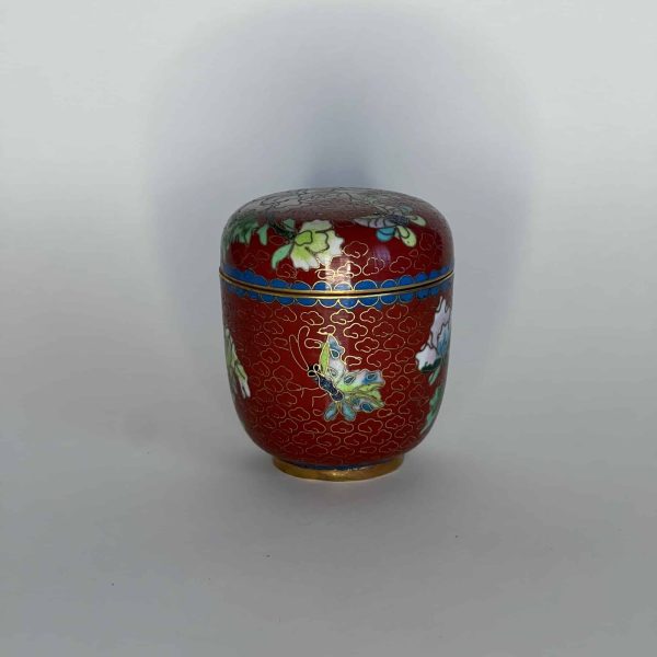 Cloisoné chinois - boite à thé céramique