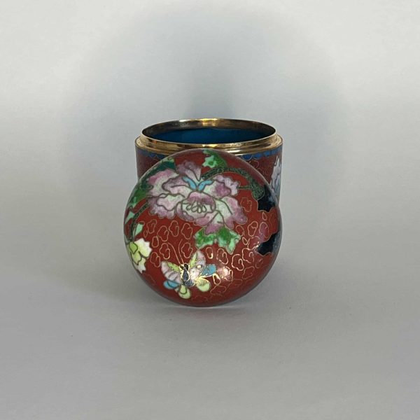 Cloisoné chinois - boite à thé céramique