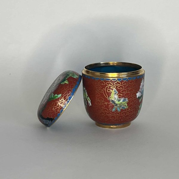 Cloisoné chinois - boite à thé céramique