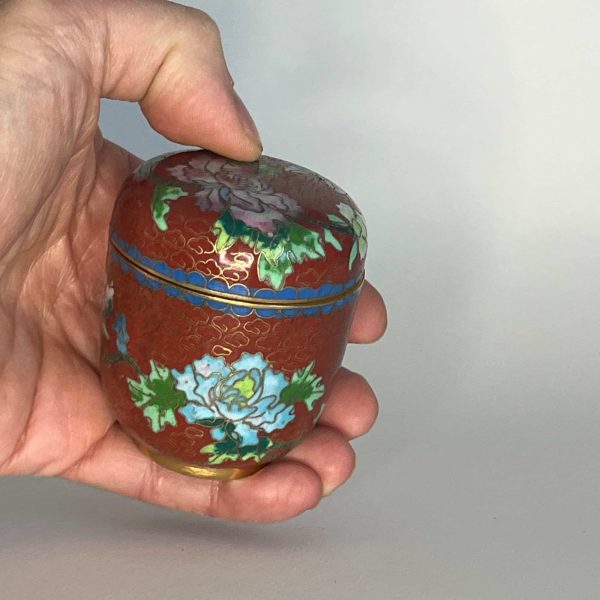 Cloisoné chinois - boite à thé céramique