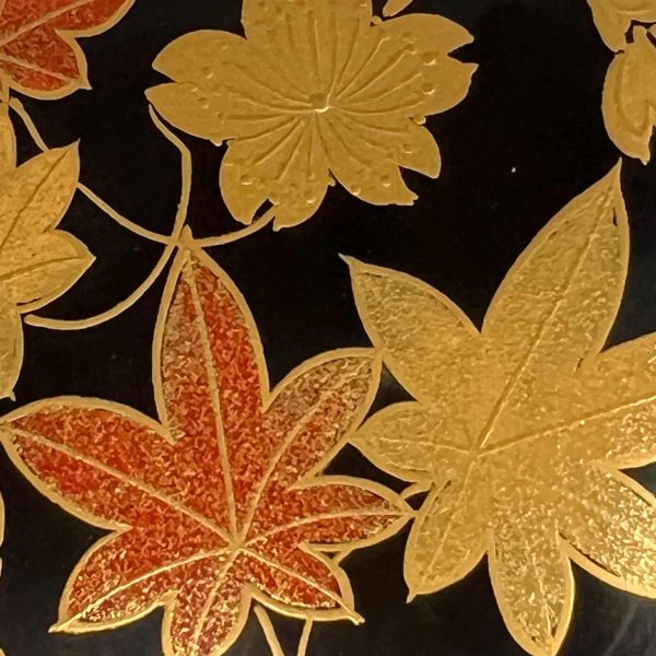 Natsume - Feuilles d'automne Maki-e - Bois