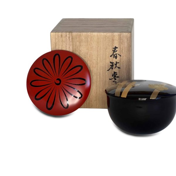 Boîte à thé  – Shunjū (Printemps et automne) Natsume - Bois, Laque - Okamoto Yosaii
