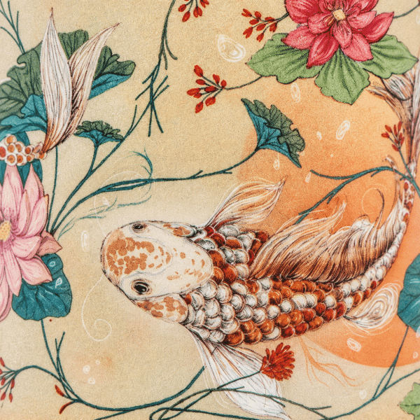 Boîte à thé illustrée traditionnelle – Jardin d’eau