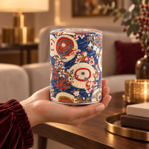 Boîte à thé traditionnelle papier washi – Aioi
