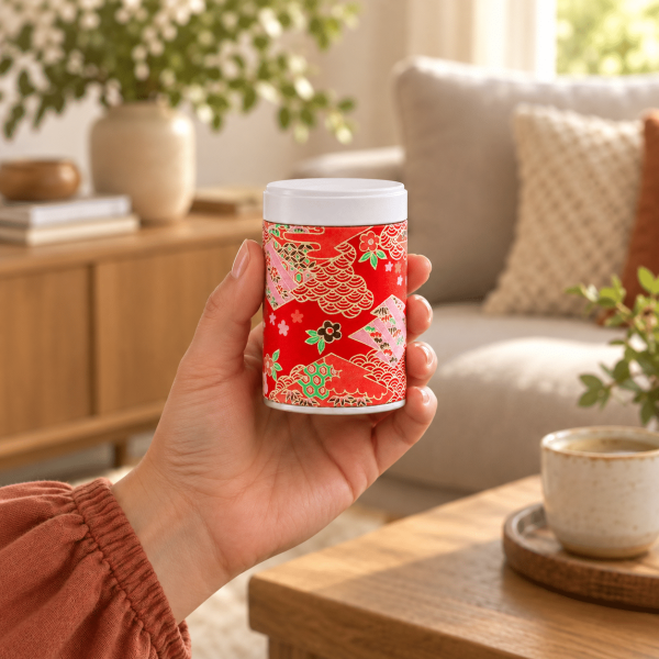 Petite boîte à thé 50g papier washi – Konno
