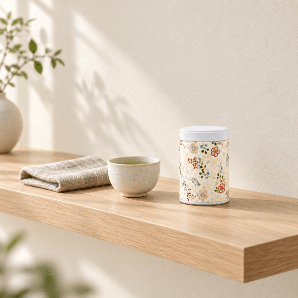 h-055-higashi-ambiance Petite boîte à thé 50g papier washi – Higashi